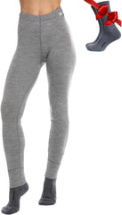 100% Merino Wool Base Layer Women Pants - Thermal Leggings Underwear