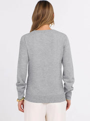 ANRABESS Women’s Fall Long Sleeve V Neck Light Sweaters
