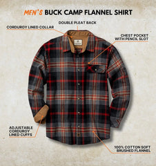 Legendary Whitetails Mens Flannel Long Sleeve Button Down 100% Cotton Shirt