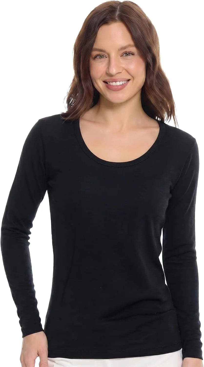 100% Merino Wool Base Layer Women - Thermal Merino Wool Shirt Women
