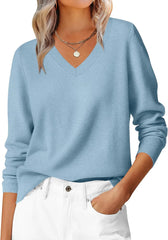 ANRABESS Women’s Fall Long Sleeve V Neck Light Sweaters
