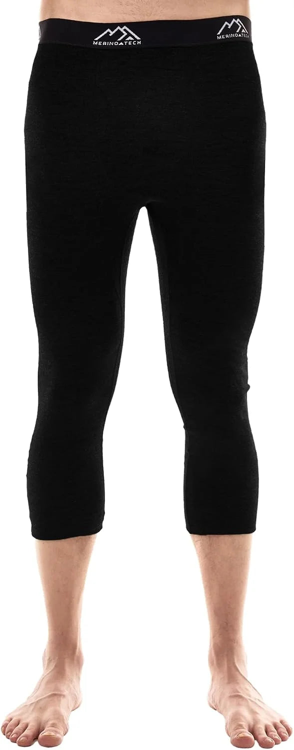 100% Merino Wool Base Layer Mens Long Johns - Thermal Underwear Bottoms
