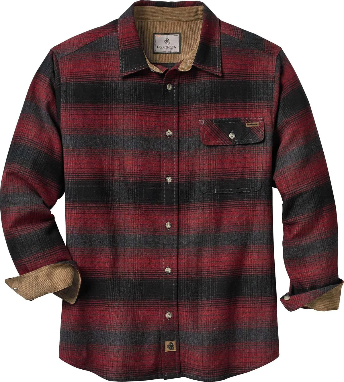 Legendary Whitetails Mens Flannel Long Sleeve Button Down 100% Cotton Shirt