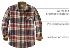 Legendary Whitetails Mens Flannel Long Sleeve Button Down 100% Cotton Shirt