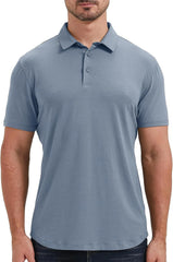 netdraw Men's Ultra Soft Bamboo Viscose Polo Curved Hem S-3XL