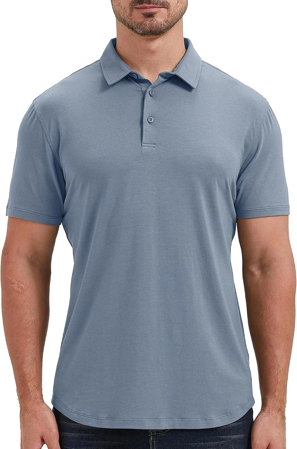 netdraw Men's Ultra Soft Bamboo Viscose Polo Curved Hem S-3XL