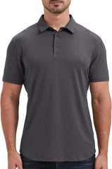 netdraw Men's Ultra Soft Bamboo Viscose Polo Curved Hem S-3XL