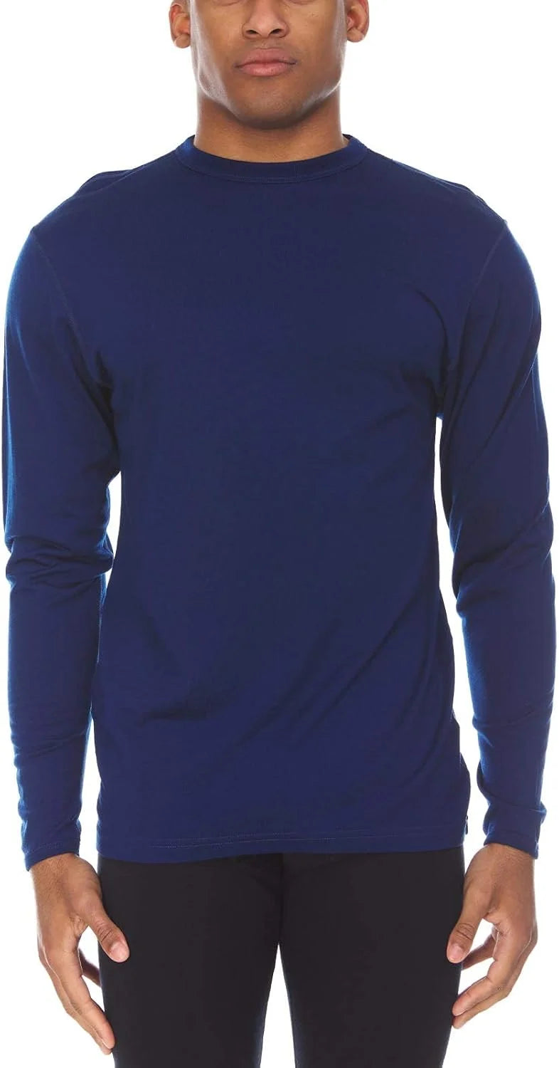 100% Merino Wool - Men's Long Sleeve Crew Shirt - Thermal Base Layer