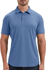 netdraw Men's Ultra Soft Bamboo Viscose Polo Curved Hem S-3XL