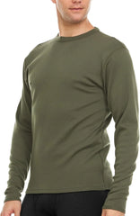 100% Merino Wool - Men's Long Sleeve Crew Shirt - Thermal Base Layer