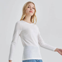 100% Merino Wool Base Layer Women Soft Thermal Long Sleeve Everyday Shirt