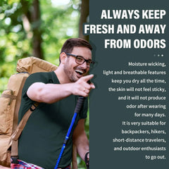 Merino Protect 100% Merino Wool T Shirts for Men Odor Resistance Base Layer Hiking Travel T-Shirt Soft Undershirt