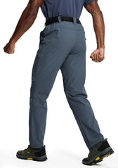 Mens Hiking Pants Lightweight Cargo Work Tactical Nylon Stretch Waterproof Quick Dry Fishing Travel Outdoor 6 Pockets