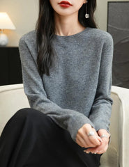 Chanyarn Women's 100% Merino Wool 2025 Fall Winter First-Line Ready to Wear Long Sleeve Seamless Knit Crewneck Sweater