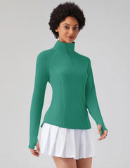 LOMON Women Long Sleeve Shirts Sun Protection 1/4 Zip Summer Quick Dry Hiking Shirts Quarter Zip Pullover for Women