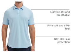 netdraw Men's Ultra Soft Bamboo Viscose Polo Curved Hem S-3XL