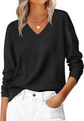 ANRABESS Women’s Fall Long Sleeve V Neck Light Sweaters