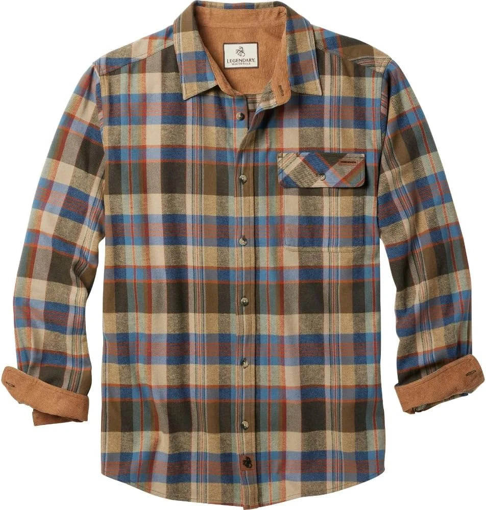 Legendary Whitetails Mens Flannel Long Sleeve Button Down 100% Cotton Shirt