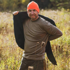 100% Merino Wool - Men's Long Sleeve Crew Shirt - Thermal Base Layer