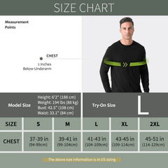 100% Merino Wool Base Layer for Men Long Sleeve Crew Neck Thermal Shirt