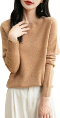 Chanyarn Women's 100% Merino Wool 2025 Fall Winter First-Line Ready to Wear Long Sleeve Seamless Knit Crewneck Sweater