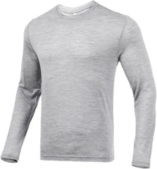 100% Merino Wool Base Layer for Men Long Sleeve Crew Neck Thermal Shirt
