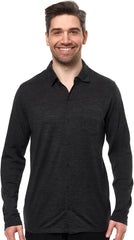 100% Merino Wool Button Up Shirt Men - Long & Short Sleeve Breathable