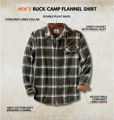 Legendary Whitetails Mens Flannel Long Sleeve Button Down 100% Cotton Shirt
