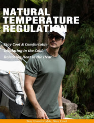 Merino Protect 100% Merino Wool T Shirts for Men Odor Resistance Base Layer Hiking Travel T-Shirt Soft Undershirt