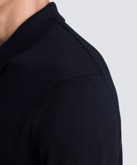 Men's Merino Knit Long Sleeve Polo