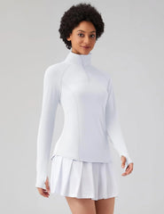 LOMON Women Long Sleeve Shirts Sun Protection 1/4 Zip Summer Quick Dry Hiking Shirts Quarter Zip Pullover for Women