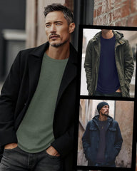 3 Pack Mens Long Sleeve Thermal Shirts Crew Neck Tops