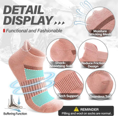Anlisim Merino Wool Ankle Running Hiking Socks for Women and Men