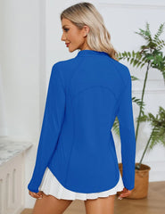 LOMON Women Long Sleeve Shirts Sun Protection 1/4 Zip Summer Quick Dry Hiking Shirts Quarter Zip Pullover for Women