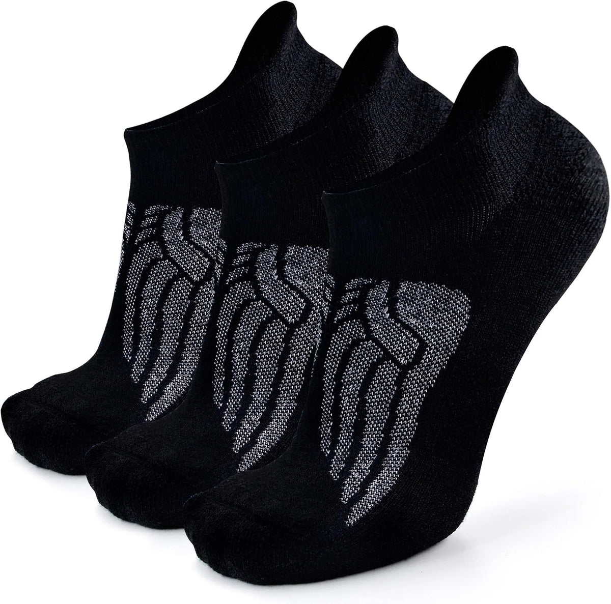Busy Socks Merino Wool Compression Support Ankle Running Hiking Socks for Men Women, Soft Thick Cushion Tab Socks 3/6 Pairs
