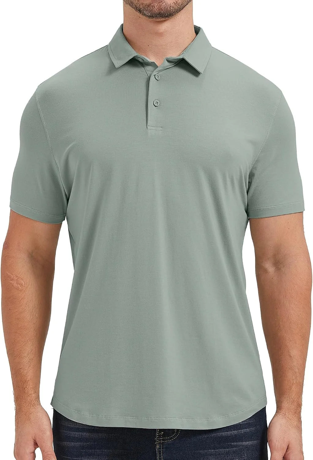 netdraw Men's Ultra Soft Bamboo Viscose Polo Curved Hem S-3XL