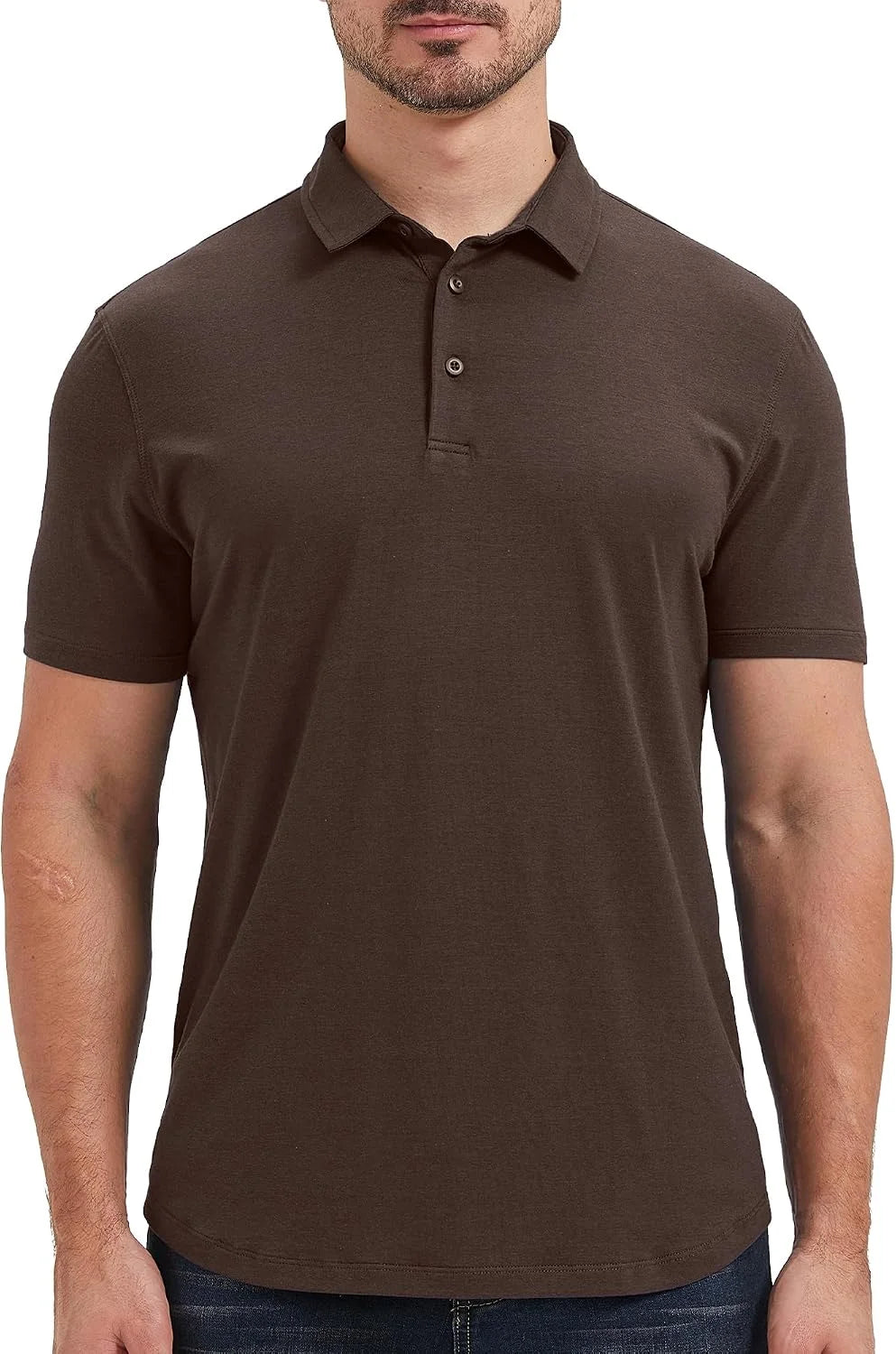 netdraw Men's Ultra Soft Bamboo Viscose Polo Curved Hem S-3XL