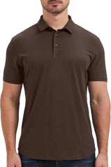 netdraw Men's Ultra Soft Bamboo Viscose Polo Curved Hem S-3XL