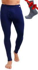 100% Merino Wool Base Layer Mens Pants - Thermal Underwear Long Johns