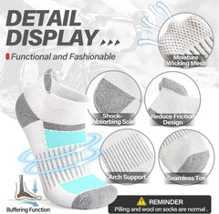 Anlisim Merino Wool Ankle Running Hiking Socks for Women and Men