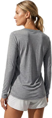 Merino Wool Shirt Women Lightweight Breathable Basic Tees Long Sleeve Sun Protection Shirts