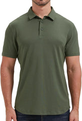 netdraw Men's Ultra Soft Bamboo Viscose Polo Curved Hem S-3XL