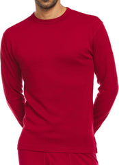100% Merino Wool - Men's Long Sleeve Crew Shirt - Thermal Base Layer