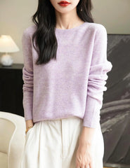 Chanyarn Women's 100% Merino Wool 2025 Fall Winter First-Line Ready to Wear Long Sleeve Seamless Knit Crewneck Sweater