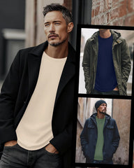 3 Pack Mens Long Sleeve Thermal Shirts Crew Neck Tops