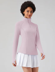LOMON Women Long Sleeve Shirts Sun Protection 1/4 Zip Summer Quick Dry Hiking Shirts Quarter Zip Pullover for Women