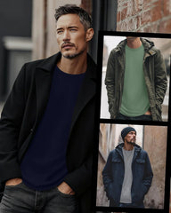 3 Pack Mens Long Sleeve Thermal Shirts Crew Neck Tops