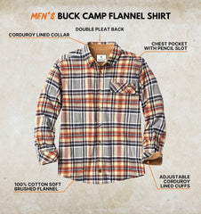 Legendary Whitetails Mens Flannel Long Sleeve Button Down 100% Cotton Shirt