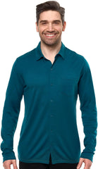 100% Merino Wool Button Up Shirt Men - Long & Short Sleeve Breathable