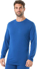 100% Merino Wool Base Layer for Men Long Sleeve Crew Neck Thermal Shirt